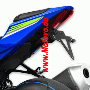 Kennzeichenhalter SUZUKI GSX-R 1000, Bj. 17-22-, verstellbar, schwarz, inklusive Reflektorhalter