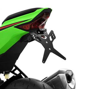 Kennzeichenhalter für KAWASAKI ZX-4RR  Baujahr 23-24, verstellbar, schwarz, Beleuchtung, T-Stück