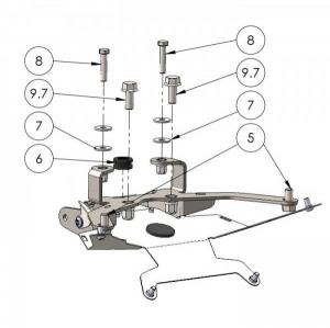 Preview: Kennzeichenhalter HONDA X-ADV 750, Bj. 17-19, verstellbar, schwarz, inklusive Reflektorhalter