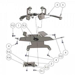 Preview: Kennzeichenhalter HONDA X-ADV 750, Bj. 17-19, verstellbar, schwarz, inklusive Reflektorhalter