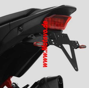 Kennzeichenhalter-Set Honda CRF1100DL Africa Twin | SD08 Baujahr 20-24, verstellbar, schwarz, inklusive Reflektorhalter