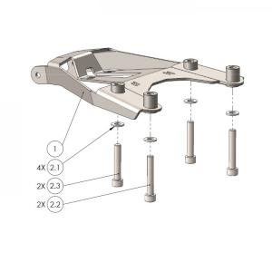 Preview: Kennzeichenhalter-Set für Husqvarna 401 Svart/Vitpilen Baujahr 18-, verstellbar, schwarz