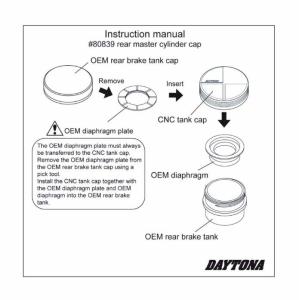 Daytona CNC Deckel für Bremspumpe hinten für BMW S1000XR / R NINE T
