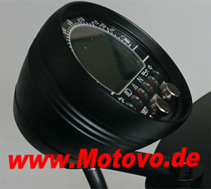 ACE-2853AS Multifunktionelles Digitalinstrument, alu-schwarz, Aufbau-Tacho Drehzahlmesser -Uhr