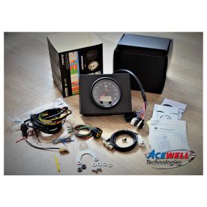 Multifunktionelles Digitalinstrument mit Zeiger für Tachometer 210 Km/h, GH-chrom, ZB-schwarz