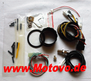 ACE-MD052-353 Multifunktionales Digitalinstrument in chrom inklusive Tacho, Drehzahlmesser, Temperaturanzeige
