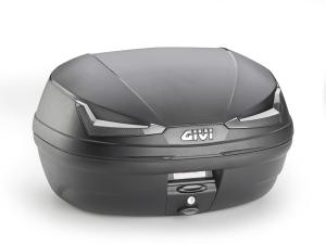 Givi E455 Simply Monolock Topcase, mit Platte, 45 Liter, transparenten Reflektoren