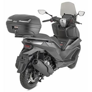 Givi E455 Simply Monolock Topcase, mit Platte, 45 Liter, transparenten Reflektoren