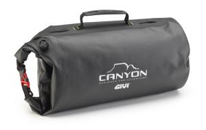 GIVI GRT714B CANYON Schwarze wasserdichte Rolltasche, gelbe Innenseite, Volumen 20 Liter