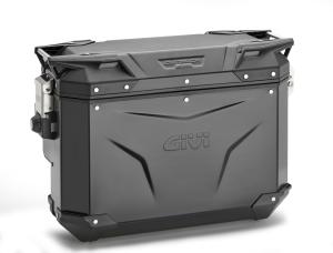 GIVI Alu-Seitenkoffer Trekker Outback Evo 33 - rechts - seitlich  versetzt / schwarz / 33L