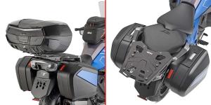 Preview: Givi Topcase Träger SRA 5149 aus eloxiertem Aluminium in schwarz für Monokey Koffer für BMW R1300 RT (26)
