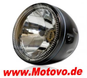 Hauptscheinwerfer H4 mit CCFL-Standlichtring, 5 3/4 Zoll, schwarz