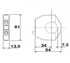 Daytona Schalter Slim AN/AUS, Lenker 7/8+1 Zoll, Wippe lang