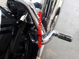 1 Paar Sozius-Fußrasten-Tieferlegung in chrom für Harley Davidson, Sportster, Softail ST.