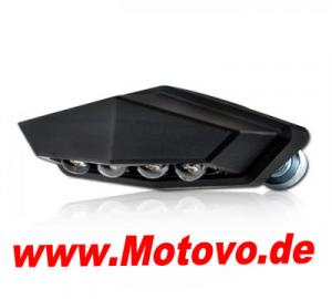 LED-Kennzeichenbeleuchtung Vento, Alu, schwarz