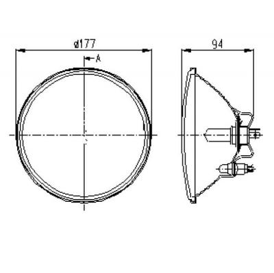 Scheinwerfereinsatz 7", klar