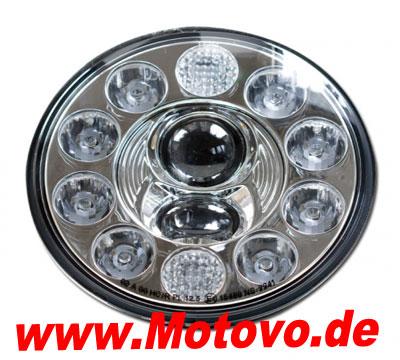 LED-Scheinwerfereinsatz 7 Zoll in chrom