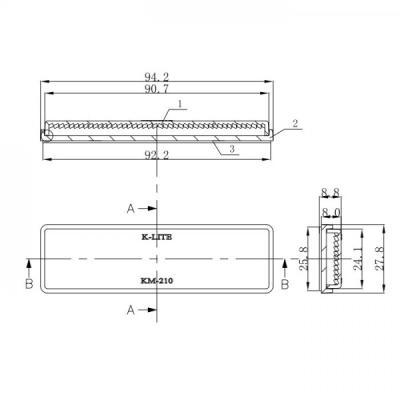 Reflektor universal passend 90 x 40 mm