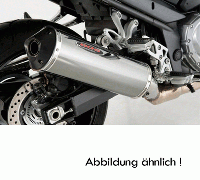 BOS oval 110S, Slip-on, Stainless für Honda CB 600 Hornet Bj. 03-06