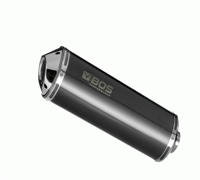 BOS oval 120B,  Slip/On EG, Black edition für BMW R 1200 RT/ST Bj. 05-09