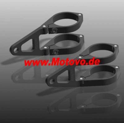 CNC Lampenhalter-Set in schwarz, 35 mm