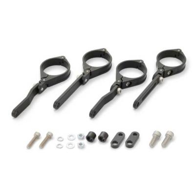 CNC Lampenhalter-Set in schwarz, 49 mm