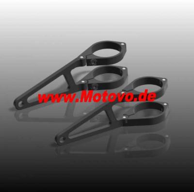 CNC Lampenhalter-Set in schwarz, 35 mm, lang