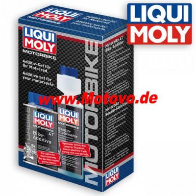 LIQUI MOLY Motorbike Performance Set, 4T Bike Additive 125ml + Benzin Stabilisator 250ml