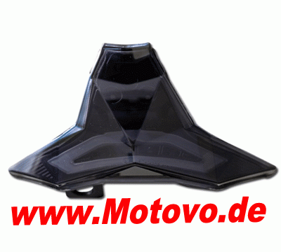 LED Rücklicht Kawasaki Z1000 14-, ZX10R 16-, getöntes Glas, E-geprüft