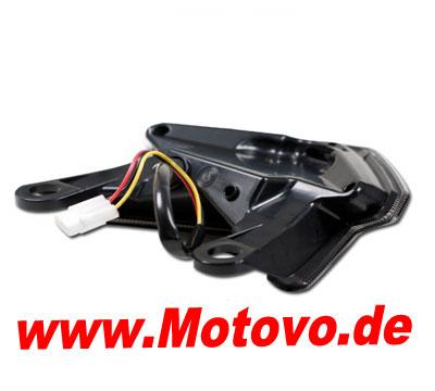 LED Rücklicht Kawasaki  ZX-6R, Z 800, getöntes Glas
