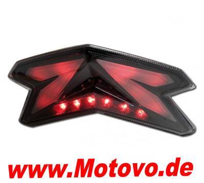 LED Rücklicht Kawasaki  ZX-6R, Z 800, getöntes Glas
