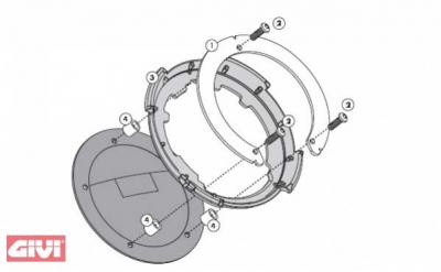Givi BF12 TANKBEFESTIGUNG FÜR TANKLOCK TANKRUCKSÄCKE für KTM 125 Duke Bj. 11-