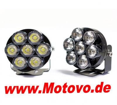 Tagfahrlichtsatz-LED rund, E-geprüft, Paar