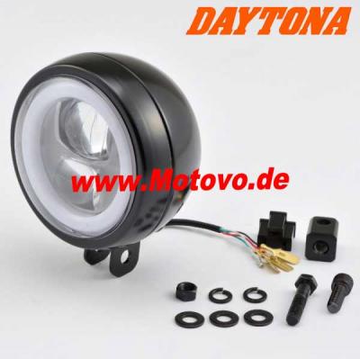 LED Scheinwerfer Daytona 120 mm in schwarz