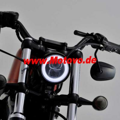 LED Scheinwerfer Daytona 120 mm in schwarz