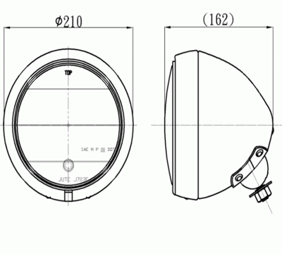 Scheinwerfer 7","HD-Style", Klarglas in chrom