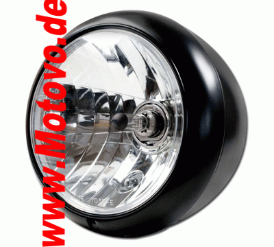 Scheinwerfer 7","HD-Style", Klarglas, mattschwarz