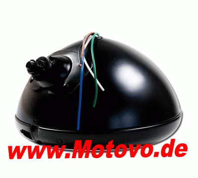 LED-Scheinwerfer 7", "HD-Style" in mattschwarz