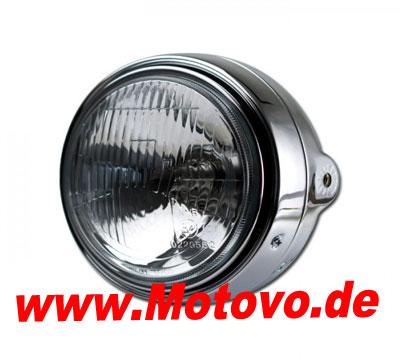 Scheinwerfer 5-3/4" Bullet in chrom, Streuglas
