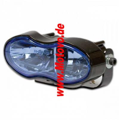 Fern- und Nebelscheinwerfer, blaues Glas, + Halter 2 x H3 12V/55W, E-geprüft