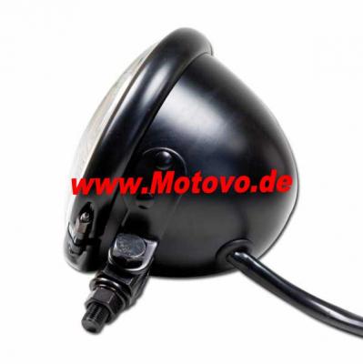 Hauptscheinwerfer Bates Style 4 1/2 Zoll, schwarz mit Standlicht