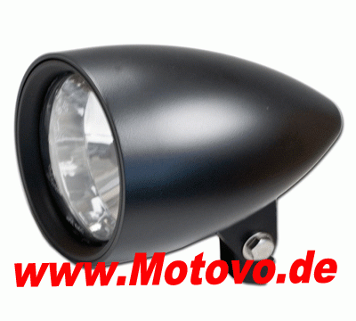 Scheinwerfer 4-1/2" in schwarz, E-geprüft