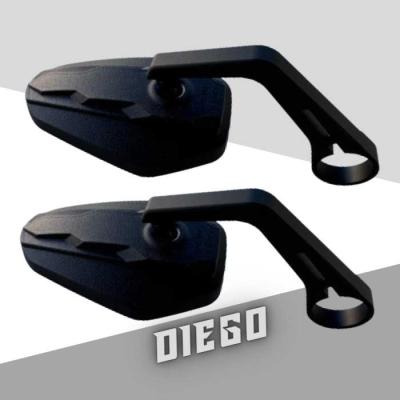 Lenkerendenspiegel "DIEGO 5" in schwarz, Paar