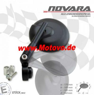 Lenkerendenspiegel Novara in schwarz