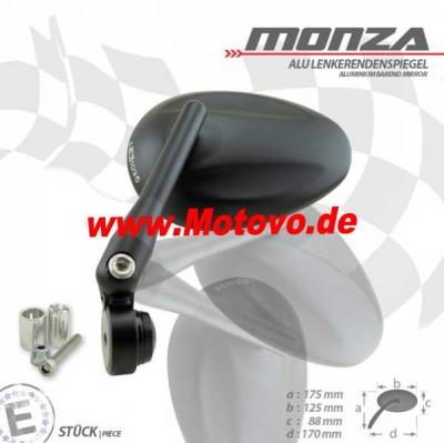 Lenkerendenspiegel Monza in schwarz