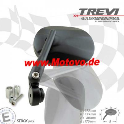 Lenkerendenspiegel Trevi in schwarz