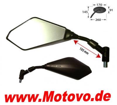Spiegel Universalspiegel 126 - schwarz