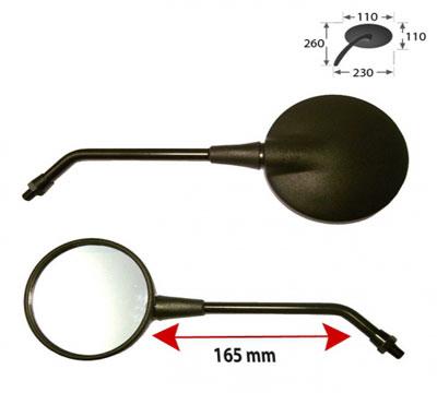Spiegel Universalspiegel 128 - schwarz