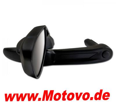 1 Lenkerendenspiegel VIPER, 7491, schwarz, links, Aluminium