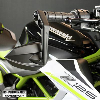 1 Paar Lenkerendenspiegel Storm in schwarz M8 Kawasaki